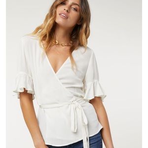 *BRAND NEW* White wrap top